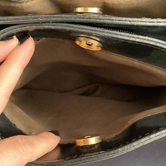 Black Vegan leather and suede cross body from Ivy & Fig w/Tri-fold compartments - Picture 8 of 8